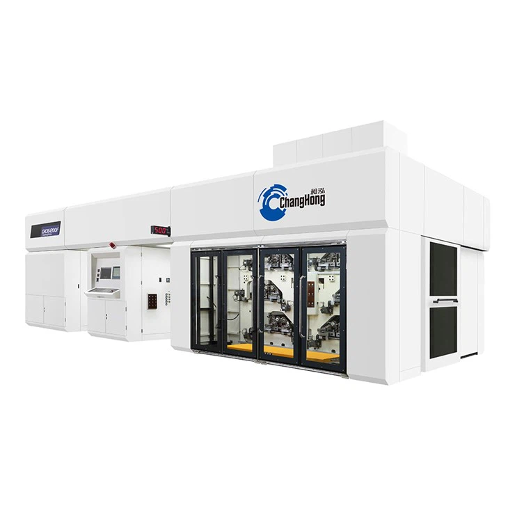 Gearless flexo printing press